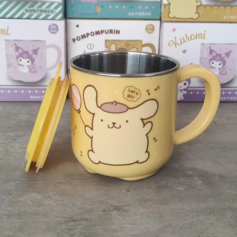 Sanrios Kuromi My Melody Hello Kitties Double Layered Water Cup Detachable Casing Good-Looking Water Cup Festival Gift