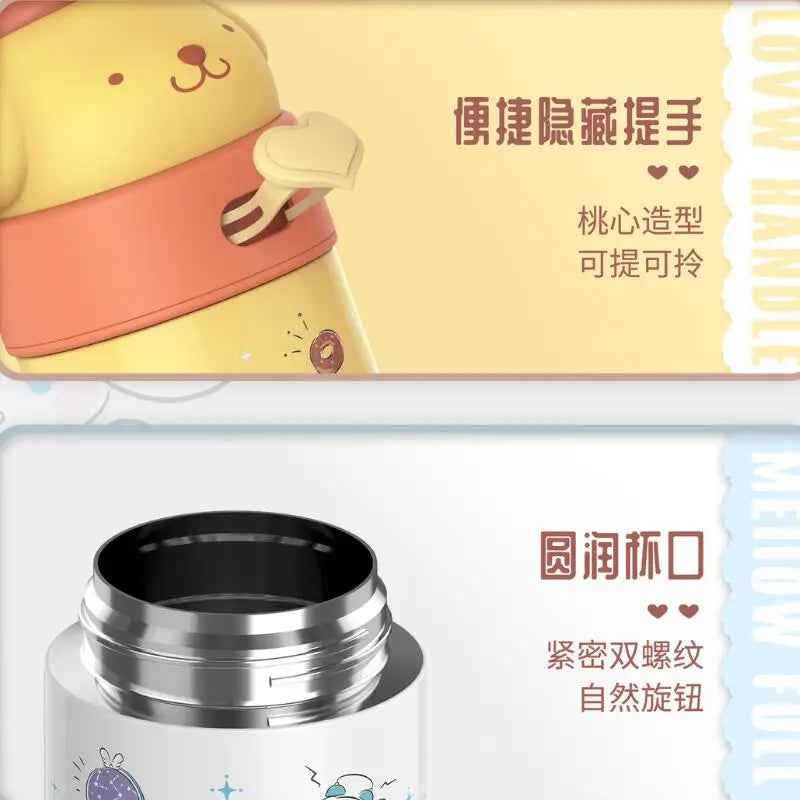 Good-Looking Cartoon Hello Kittys Kuromi My Melody Child Cup Maintain Temperature Cup Compact and Portable Fashion Festival Gift