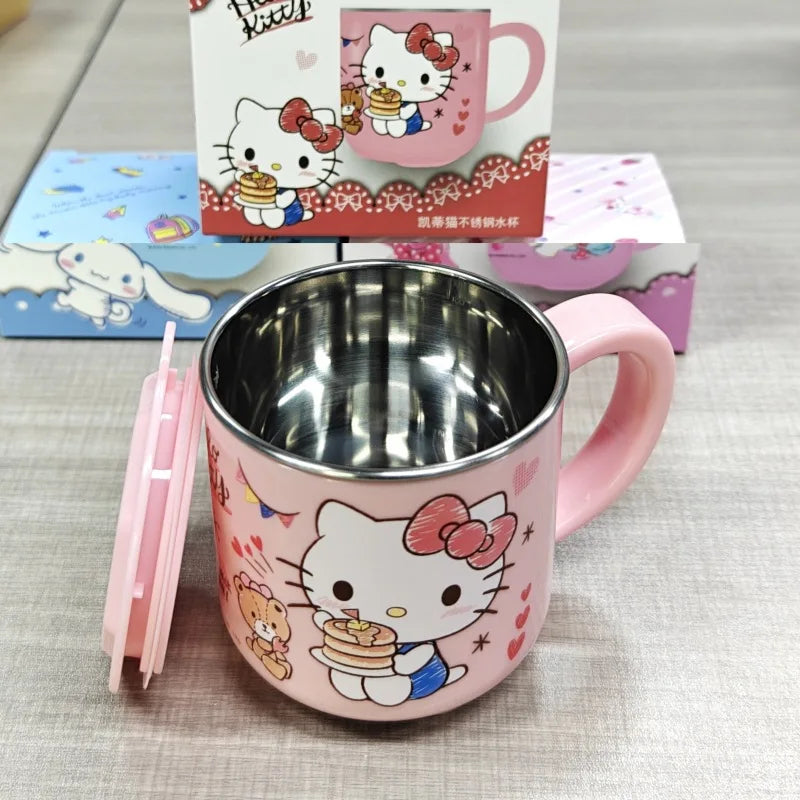 Sanrios Kuromi My Melody Hello Kitties Double Layered Water Cup Detachable Casing Good-Looking Water Cup Festival Gift