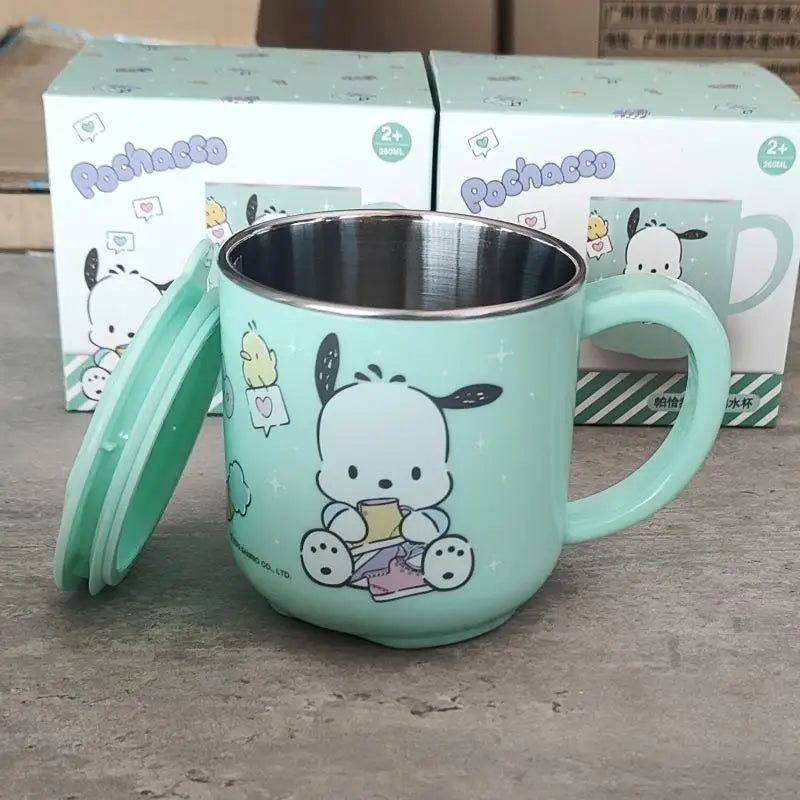 Sanrios Kuromi My Melody Hello Kitties Double Layered Water Cup Detachable Casing Good-Looking Water Cup Festival Gift