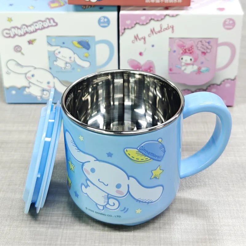 Sanrios Kuromi My Melody Hello Kitties Double Layered Water Cup Detachable Casing Good-Looking Water Cup Festival Gift