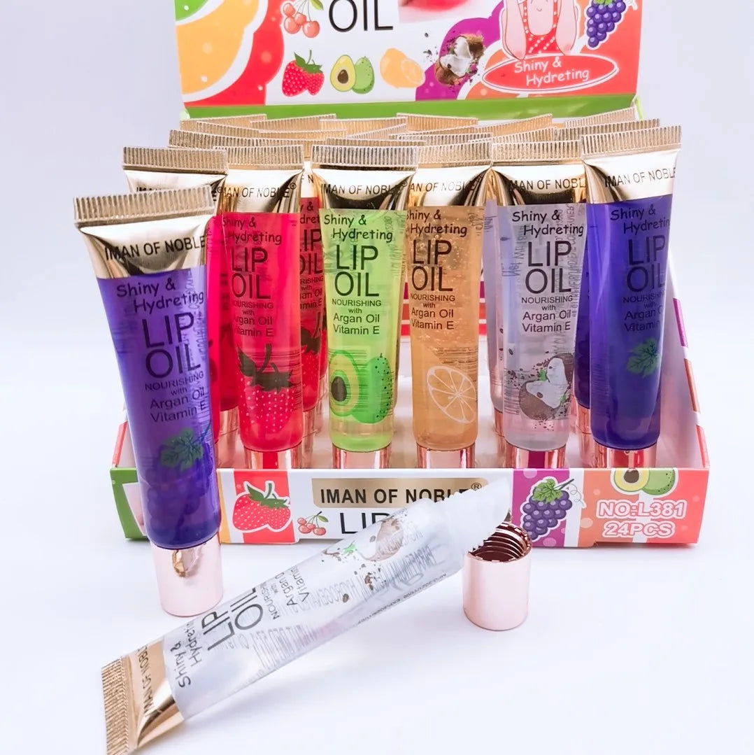 Kawaii 6pcs Fruit Flavored Lip Gloss Set