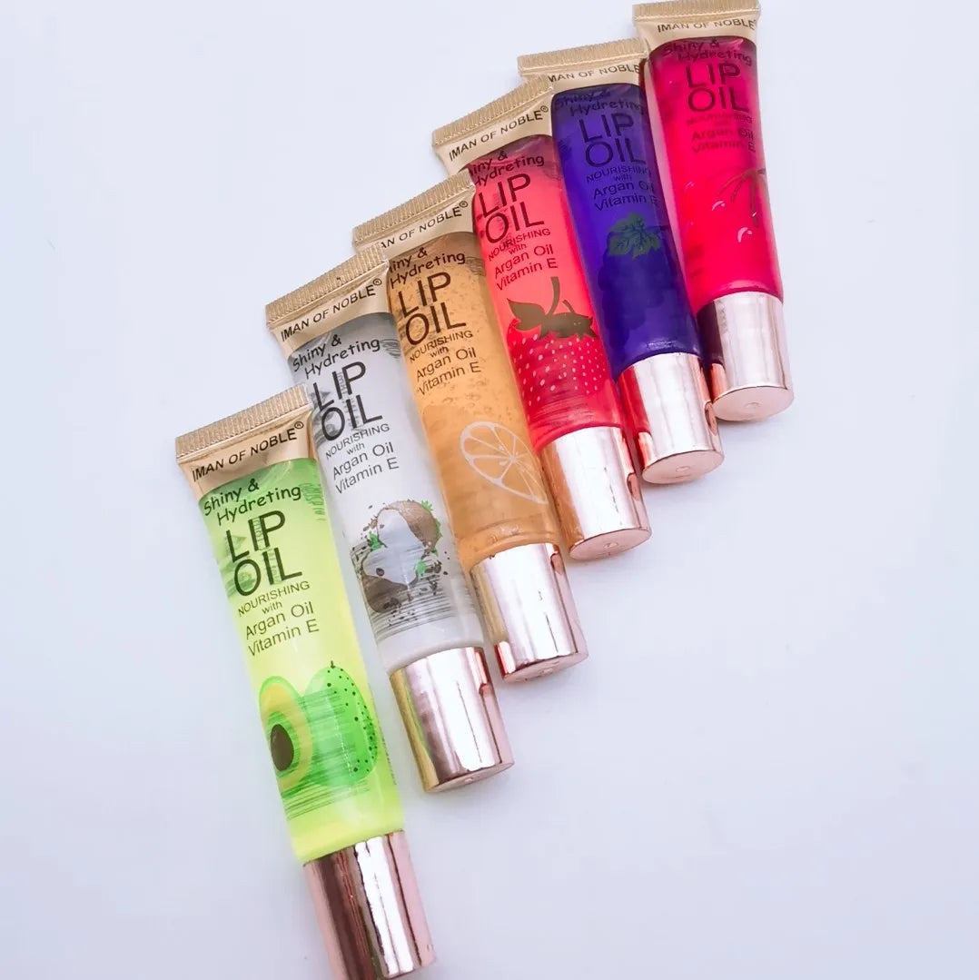 Kawaii 6pcs Fruit Flavored Lip Gloss Set