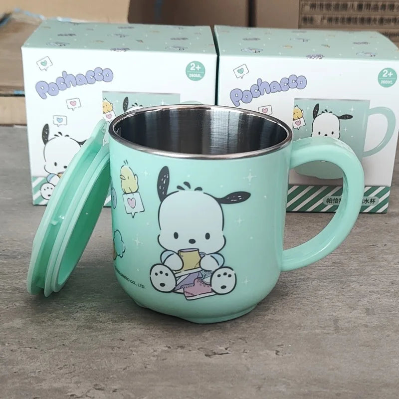 Sanrios Kuromi My Melody Hello Kitties Double Layered Water Cup Detachable Casing Good-Looking Water Cup Festival Gift