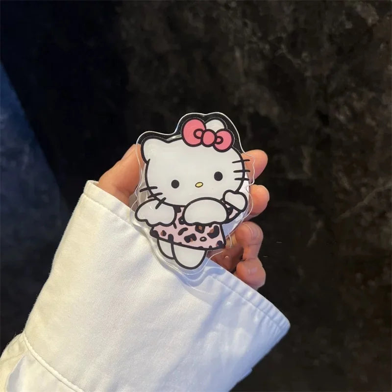 Cute Hello Kitty Leopard KT Magsafe Wireless Charge Case For iPhone 11 12 13 14 15 16 Pro Max Angel wings Bow KT Magnetic Holder
