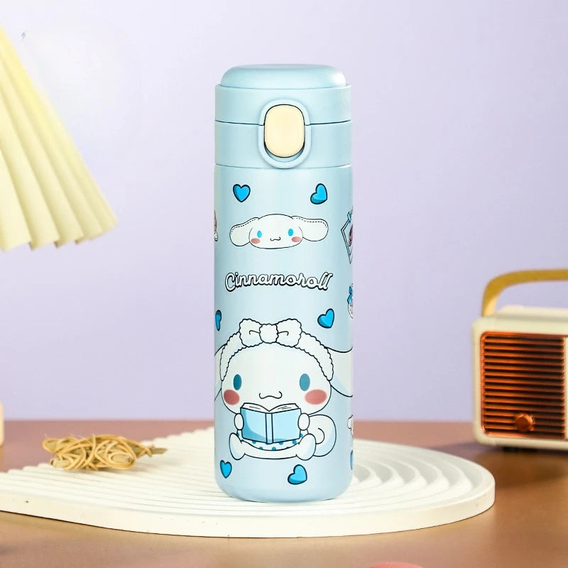 MINISO Hello Kitty Stainless Steel Bottles Kids Water Gourds Cartoon Patterned Milk Coffee Cup Perfect Christmas Gift for Girls