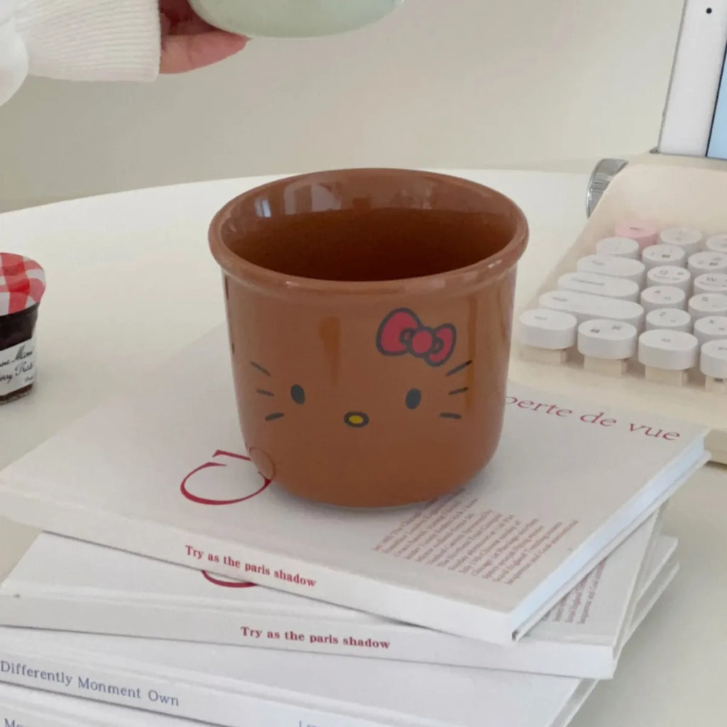 2025 New Collection Cute Fashion Hello Kittys Ceramic Teacup Coffee Cup High Temperature Resistance Good-Looking Mug Milk Cup